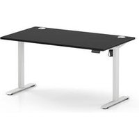 Air Lite 1400 x 800mm Height Adjustable Office Desk Black Top Cable