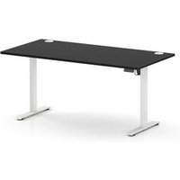 Air Lite 1600 x 800mm Height Adjustable Office Desk Black Top Cable