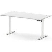 Air Lite 1600 x 800mm Height Adjustable Office Desk White Top Cable