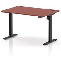 Air Lite Height Adjustable Desk with Brick Red Top