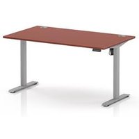 Air Lite Height Adjustable Desk with Brick Red Top