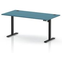 Air Lite Height Adjustable Desk - Dark Teal Top, Black Legs