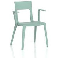 Nest Edge Stacking Cafe & Bistro Chair Green with Arms BR000341