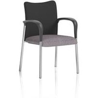 Academy Visitor With Arms Black Fabric Back Bespoke Colour Seat Rivet