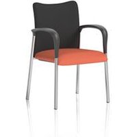 Academy Visitor With Arms Black Fabric Back Bespoke Colour Seat Quest