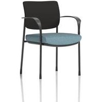 Brunswick Deluxe With Arms Black Frame Fabric Back Seat Rivet Quench
