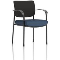 Brunswick Deluxe With Arms Black Frame Fabric Back Seat Quest Whelk
