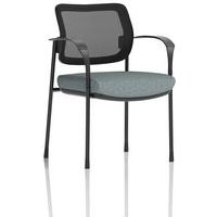 Brunswick Deluxe With Arms Black Frame Mesh Back Bespoke Colour Seat