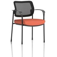 Brunswick Deluxe With Arms Black Frame Mesh Back Bespoke Colour Seat