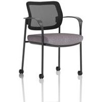Brunswick Deluxe With Arms Black Frame With Castors Mesh Back Bespoke