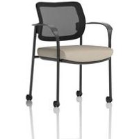 Brunswick Deluxe With Arms Black Frame With Castors Mesh Back Bespoke