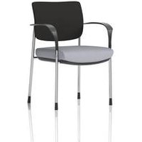 Brunswick Deluxe Arms Chrome Frame Black Fabric Back Seat Quest Shell