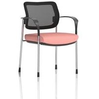 Brunswick Deluxe With Arms Chrome Frame Mesh Back Bespoke Colour Seat