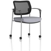 Brunswick Deluxe With Arms Chrome Frame With Castors Mesh Back Bespoke