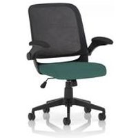 Crew Task Operator Mesh Chair With Folding Arms Bespoke Colour Seat