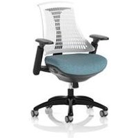 Flex Task Operator Chair Black Frame White Back Bespoke Colour Seat