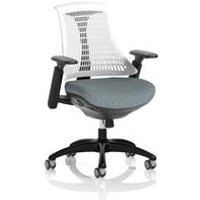 Flex Task Operator Chair Black Frame White Back Bespoke Colour Seat