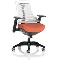 Flex Task Operator Chair Black Frame White Back Bespoke Colour Seat