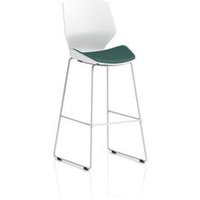 Florence White Frame High Stool Bespoke Colour Seat Quest Kelp