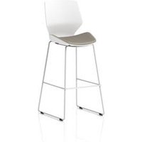 Florence White Frame High Stool Bespoke Colour Seat Quest Salt