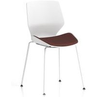Florence White Frame Visitor Chair Bespoke Colour Seat Rivet Forge