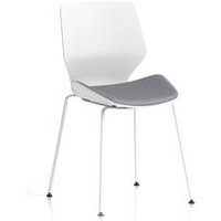 Florence White Frame Visitor Chair Bespoke Colour Seat Quest Shell