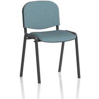 ISO Black Frame Conference Chair with Padded Seat