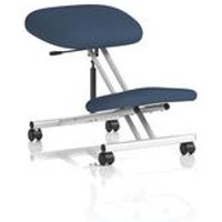 Kneeling Stool Silver Frame Bespoke Colour Quest Whelk KCUP3964