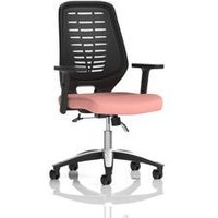 Relay Operator Chair Black Back Height Adjustable Arms Quest Shrimp