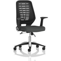 Relay Task Operator Chair Black Back With Folding Arms Bespoke Colour
