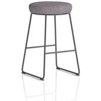 Turin Stool Black Frame Bespoke Colour Rivet Fuse Seat Pad KCUP4290