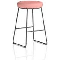 Turin Stool Black Frame Bespoke Colour Quest Shrimp Seat Pad KCUP4299