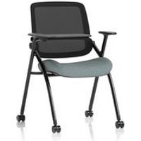 Capra Mesh Back Folding Training Chair Writing Table Rivet Tensile