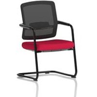 Flint Mesh Back Cantilever Chair Bespoke Colour Seat Bergamot Cherry