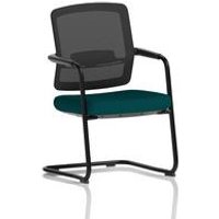 Flint Mesh Back Cantilever Chair Bespoke Colour Seat Maringa Teal