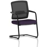 Flint Mesh Back Cantilever Chair Bespoke Colour Seat Tansy Purple