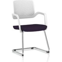Cosmo Cantilever Chair in Tansy Purple with White Frame