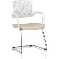 Cosmo Cantilever Chair with White Frame and Bespoke Seat