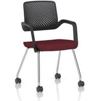 Cosmo Training Chair Black Frame Bespoke Colour Seat Ginseng Chilli