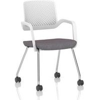 Cosmo Training Chair White Frame Bespoke Colour Seat Rivet Fuse