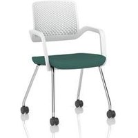 Cosmo Training Chair White Frame Bespoke Colour Seat Quest Kelp