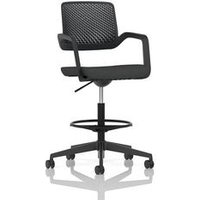 Cosmo Hi Rise Chair Black Frame Bespoke Colour Seat Quest Mussel