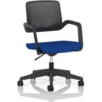 Cosmo Task Operator Chair Black Frame Bespoke Colour Seat Stevia Blue