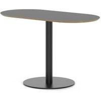 Brixworth 1200mm Oblong Coffee Table Black Top Black Leg Disc Base Med