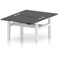 B2B 1200x800 Sit Stand 2P Bench Desk Carbon Ports Frame