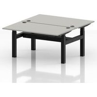 Air Sit Stand 2 Person Bench Desk - Dove Grey