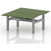 Air 1400x800 Sit-Stand Bench Desk with Green Ports