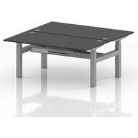 B2B 1600x800 Sit Stand 2P Bench Desk Carbon Ports Frame