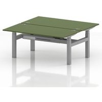 Air 1600x800 Sit Stand Bench Desk with Green Ports