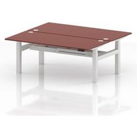 B2B 1800x800 Sit Stand 2P Bench Desk Red Ports Frame